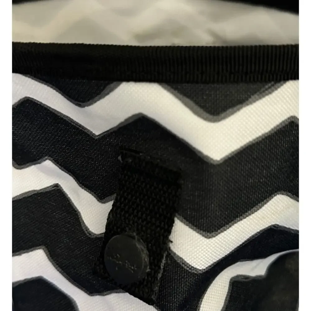 Thirty-One Oh Snap Bin Organizer Black & White Chevron Retired Pattern 6